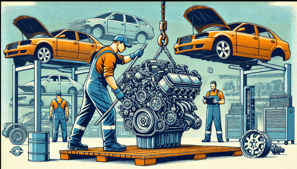 how to pull large auto parts